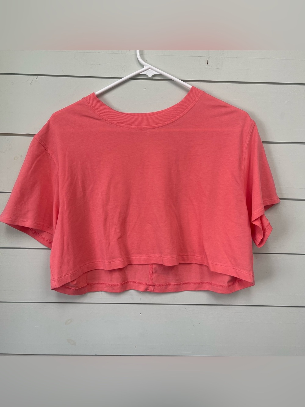 Lululemon short sleeve all yours shirt cropped pink women's size 6